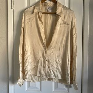 Silk button up